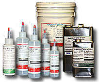 SANFORD Distributing supplies bulk epoxy and urethane compounds in a variety of containers ranging from dispensing Poly bottles to pints, quarts, gallons and 5 gallon pails.